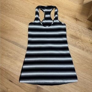 Lululemon Striped Black and Gray Women's Tank Top (assumed size S)